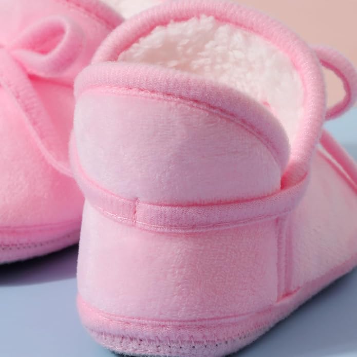 Baby Booties Newborn Fleece First Walking Shoes Non-Slip Sole Slippers Cozy - Image 6