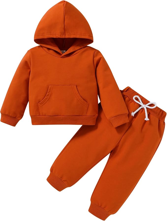 Happy Town Baby Fall Outfits for Girl Boy Long Sleeve Hoodie Top and Long by HappyTown