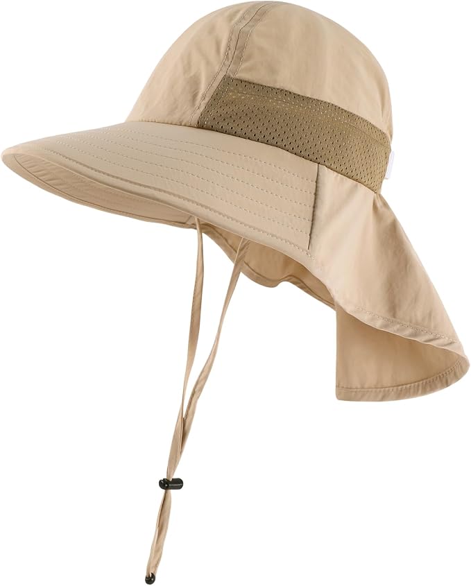 Baby Sun Hat with Neck Flap UPF 50+ by MACOWCF