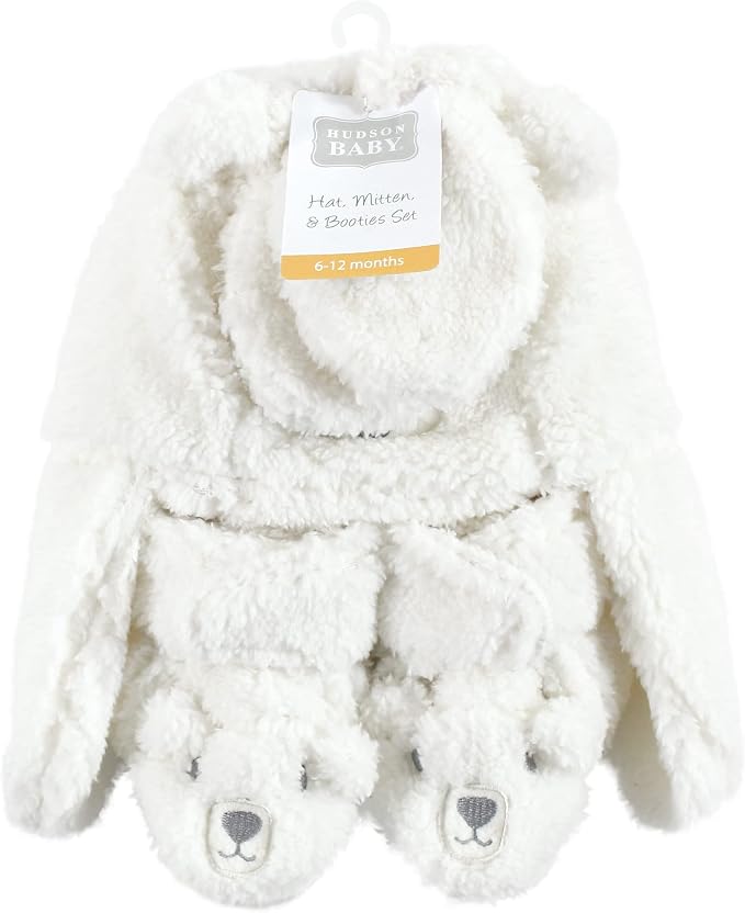 Hudson Baby Baby Hudson Baby Unisex Baby Trapper Hat, Mitten and Bootie Set - Image 2