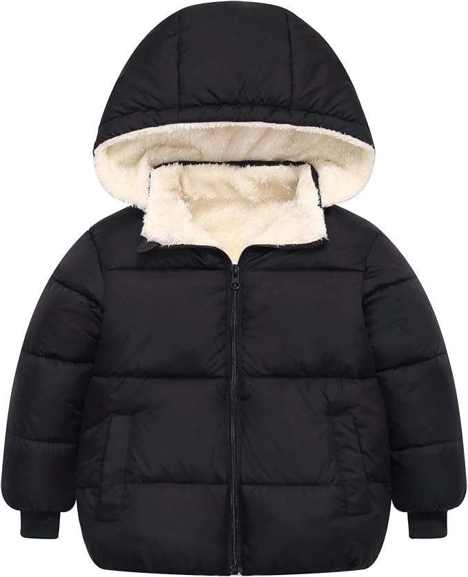 Baby Winter Coats Toddler Hooded Jackets Cotton Warm Lined Puffer Outerwear by CYTAFE