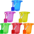 Holady 7.6" Inch Sand Beach Buckets Pail and Sand Shovels Set for Kids,Sand Bucket Water Bucket for Beach Fun Great Summer Party Accessory