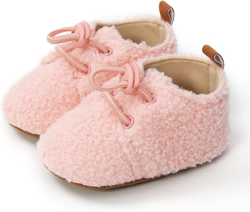Ohwawadi Infant Baby Boys Girls Slippers Cozy Fleece Booties Soft Bottom Warm - Image 5