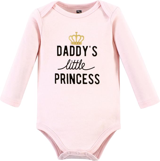 Hudson Baby Baby Girls' Cotton Long-sleeve Bodysuits 3-pack - Image 3