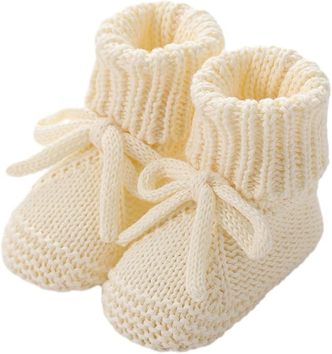 DSORVICD Newborn Baby Boys Girls Knitted Booties Soft Sole Shoes Socks by DSORVICD