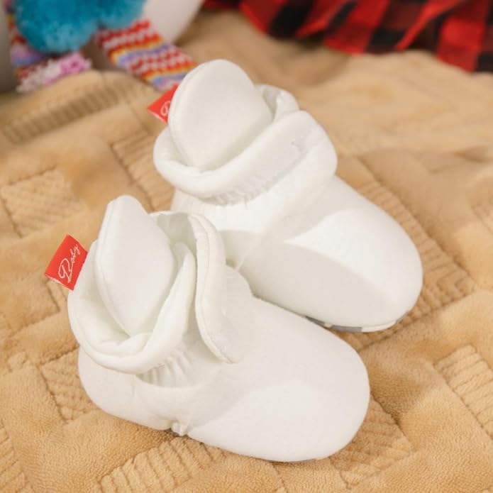 Sawimlgy Newborn Infant Baby Girl Boy Cotton Booties Stay On Sock Slippers Soft - Image 4