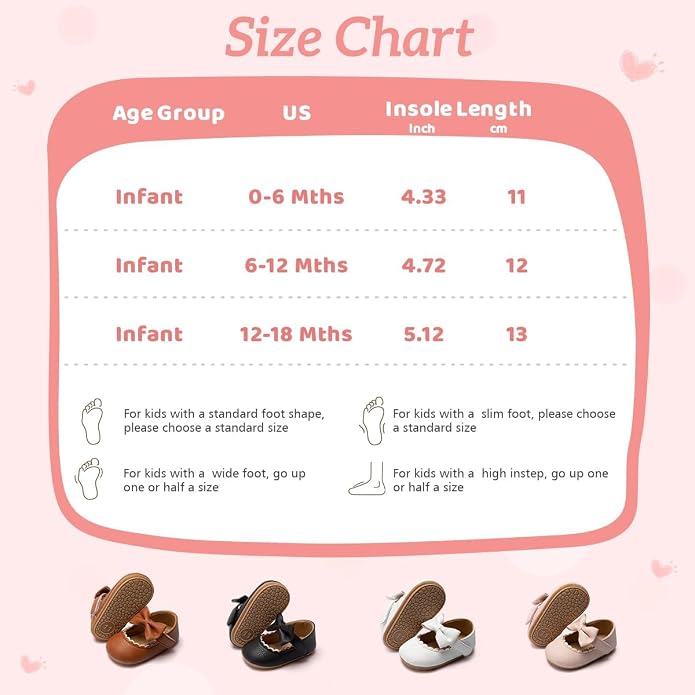 KIDSUN Infant Baby Girls Mary Jane Shoes Non-Slip Rubber Sole Ballet Slippers - Image 6