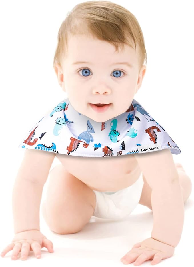 Baby Burp Cloths & Baby Bibs 2-in-1 Design Large Size 3 Layers Thicken Cotton - Image 5