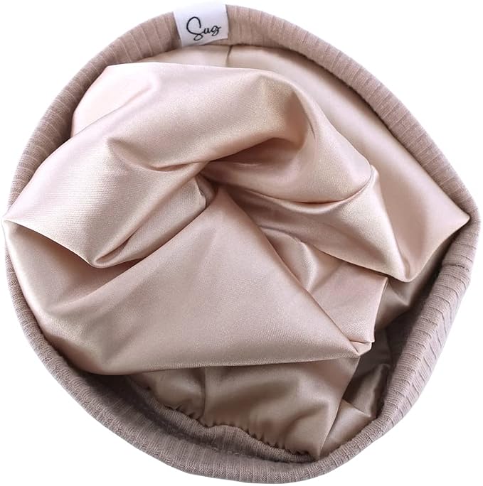 Jersey Beanie Hat for Newborn Baby Boys Girls Silky Satin Lined Hats Bonnet - Image 3