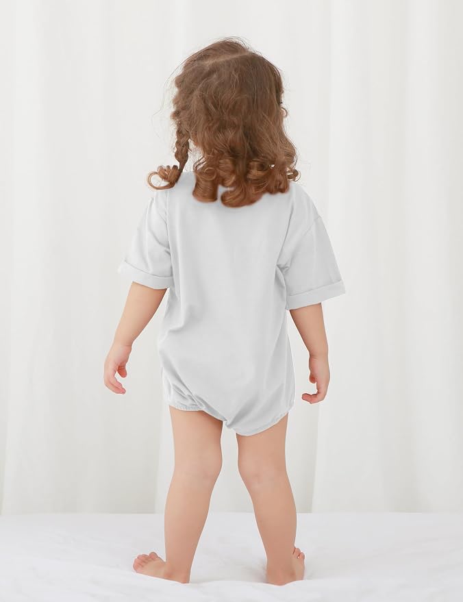 Jimonda Baby Bubble Romper Short Sleeve Bodysuit T-Shirt | 100% Cotton - Image 4