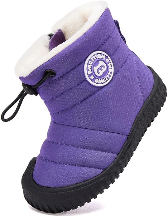 BMCiTYBM Toddler Baby Snow Boots Winter Shoes Boys Girls Cold Weather Baby Faux Fur Shoes