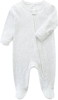 Hikido Baby Romper 100% Organic Cotton Pajamas One Piece Long Sleeve Zipper by Hikido