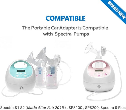 12 Volt Car Vehicle Lighter Adapter for Spectra S1, S2 Breast Pump - Replacement Power Adapter for Spectra S1,S2 Pumps Made After Feb 2015