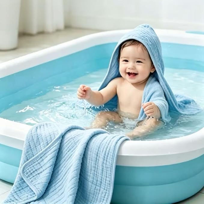 Muslin Hooded Baby Towels Baby Bath Towel - Image 6