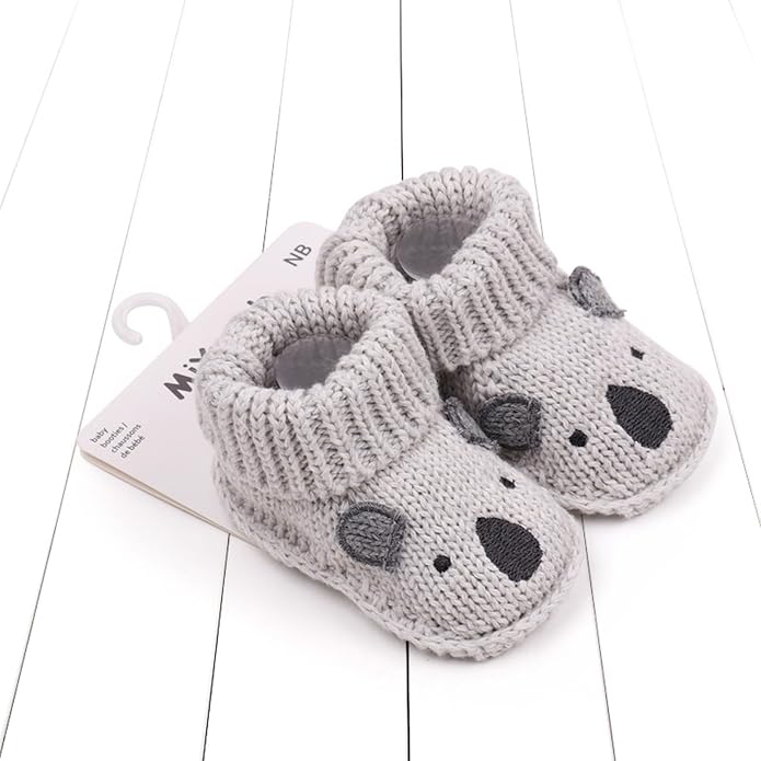 Infant Baby Boys Girls Knitted Booties Soft Cute First Walking Socks Shoes | - Image 2