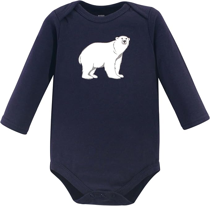 Hudson Baby baby-boys Cotton Long-sleeve Bodysuits 3-pack - Image 3