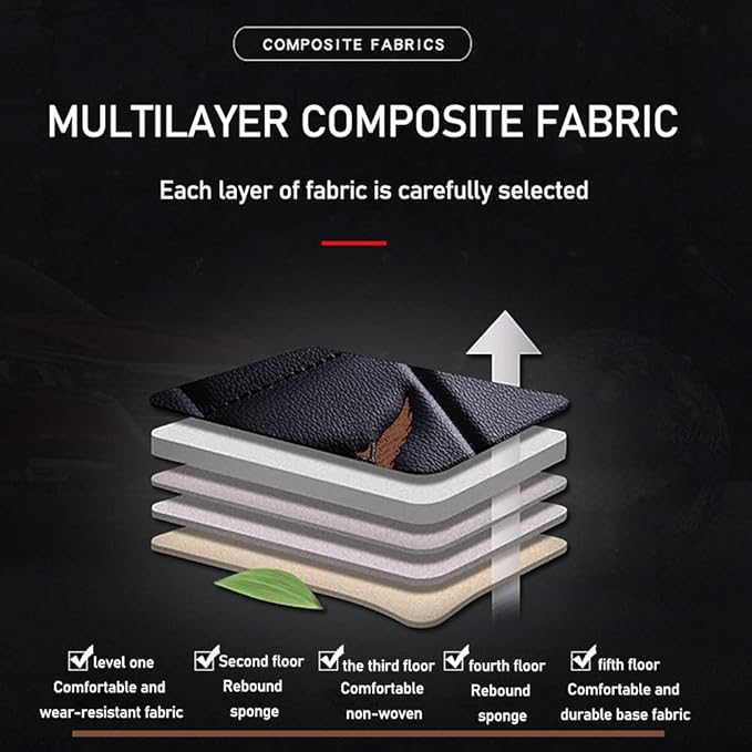 Waterproof 5 Car Seat Covers for Suzuki 1999-2025 95% Models, Premium Faux Leather Automotive Front and Back Seat Protectors Compatible with Airbag Black & Coffee Line