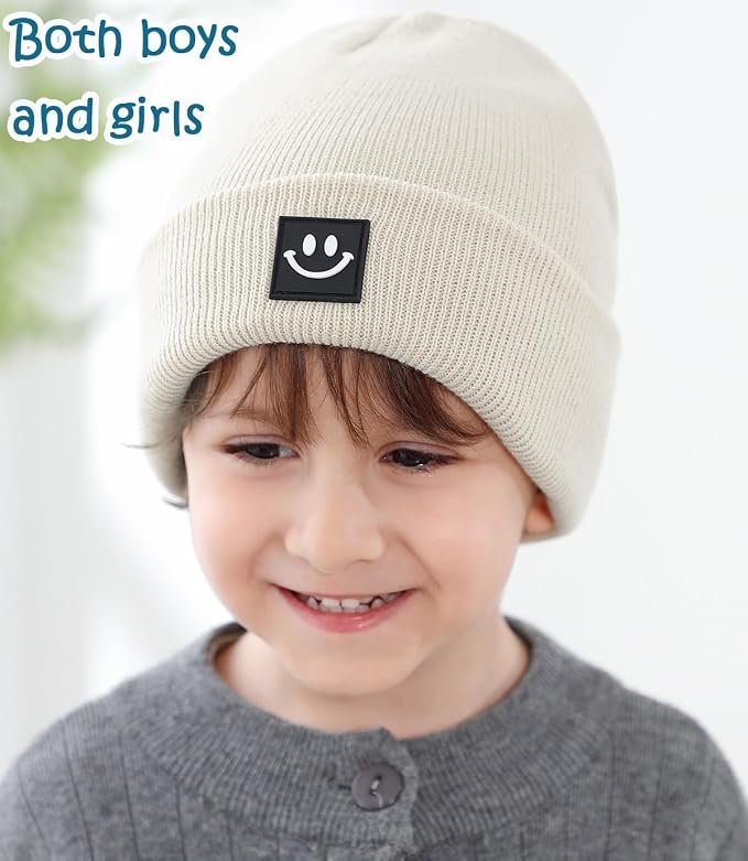 Toddler Baby Beanie Hat 6 Packs, Double Layer Knit Infant Winter Hat Warm - Image 7