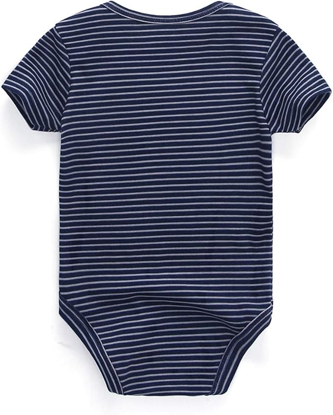 Kiddiezoom Baby Bodysuit Newborn Short Sleeve baby One-Piece Cotton 5-Pack baby - Image 3