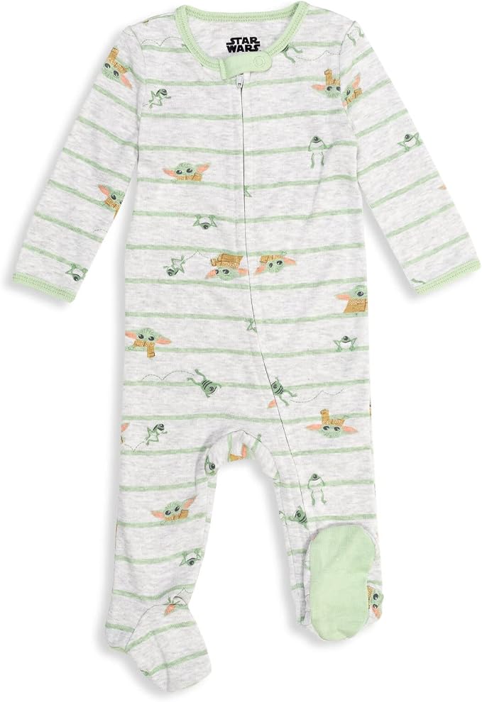 STAR WARS The Mandalorian Grogu Baby 2-Pack Footed One Piece Sleep N' Play - Image 3