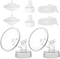 Breastpump Parts Compatible with Spectra S1 S2 9 Plus Motif Luna Ameda MYA Cimilre 17mm Flange Valve Tube Backflow Protector Replacement Kit for Spectra Accessories/Parts