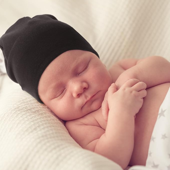 DRESHOW BQUBO 4 Pieces Baby Beanie Newborn Toddler Soft Cute Knit Hat Hospital - Image 3