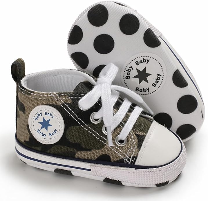 Unisex Baby Girls Boys Canvas High-top Shoes, Newborn Infant Anti-Slip Soft - Image 6