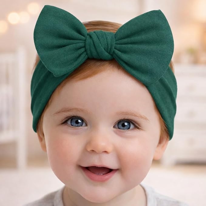 Baby Girl Headbands-Infant, Toddler Cotton Handmade Hairbands - Image 2