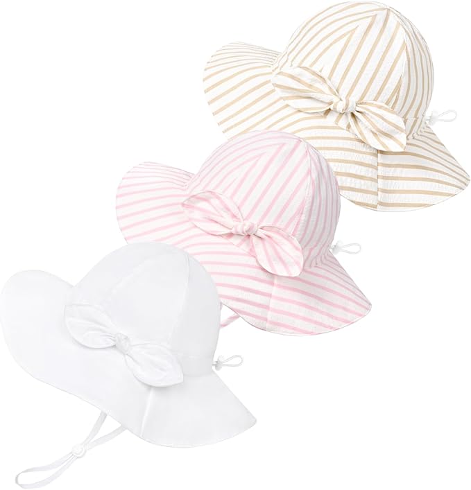 Baby Girl Sun Hat Kids Summer Beach Wide Brim Hats Toddler Bucket Hat by Weradau