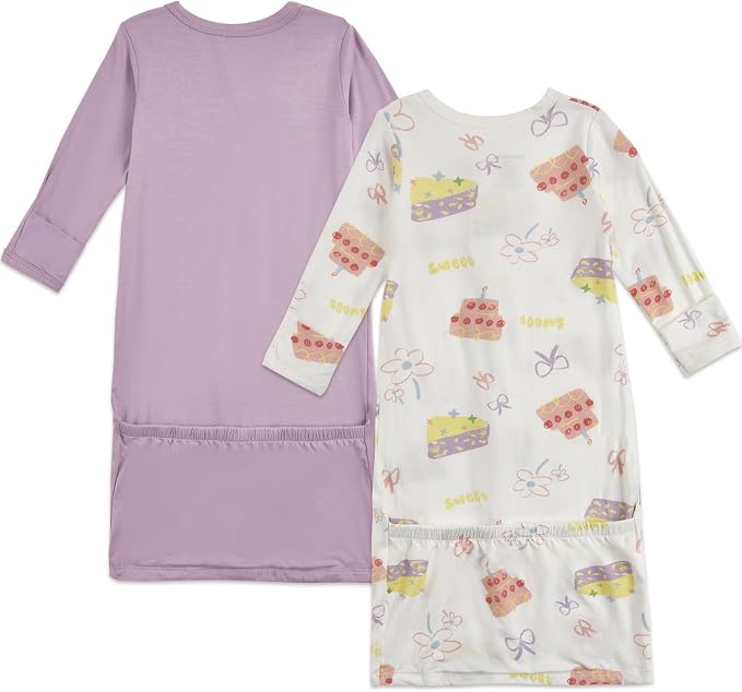 Aablexema Baby Nightgowns Rayon of Bamboo 2-way Zipper - Image 3