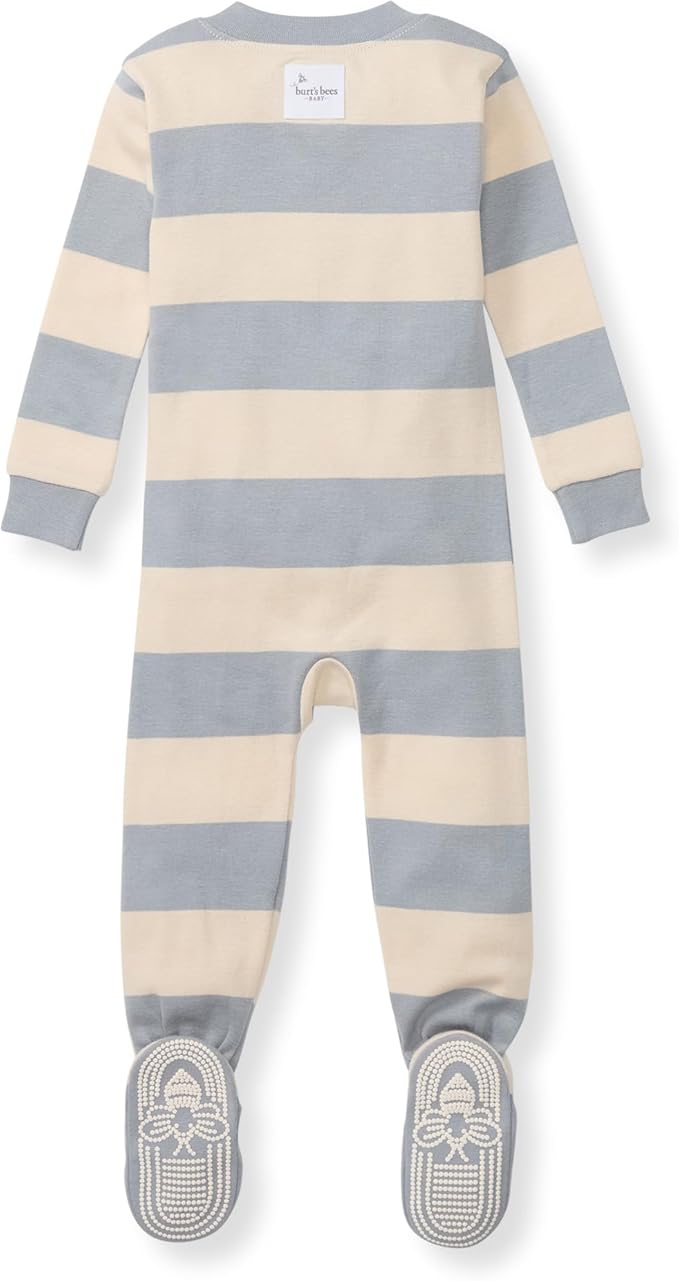 Burt's Bees Baby Boys Organic Cotton, Snug Fit Footed Sleeper Pajamas | - Image 2
