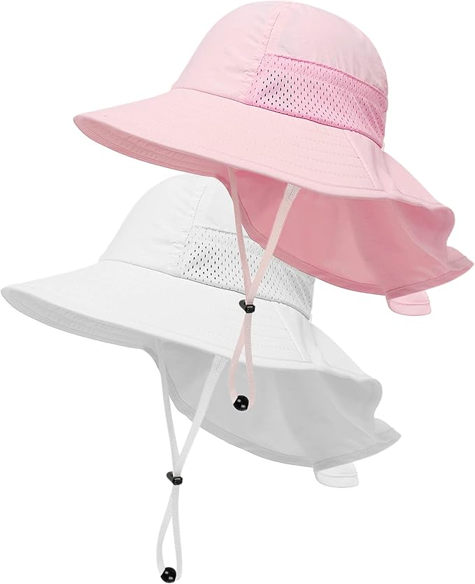 Toddler Baby Sun Hat Kids Summer Beach Essentials Adjustable Beach Hats by HONGTEYA