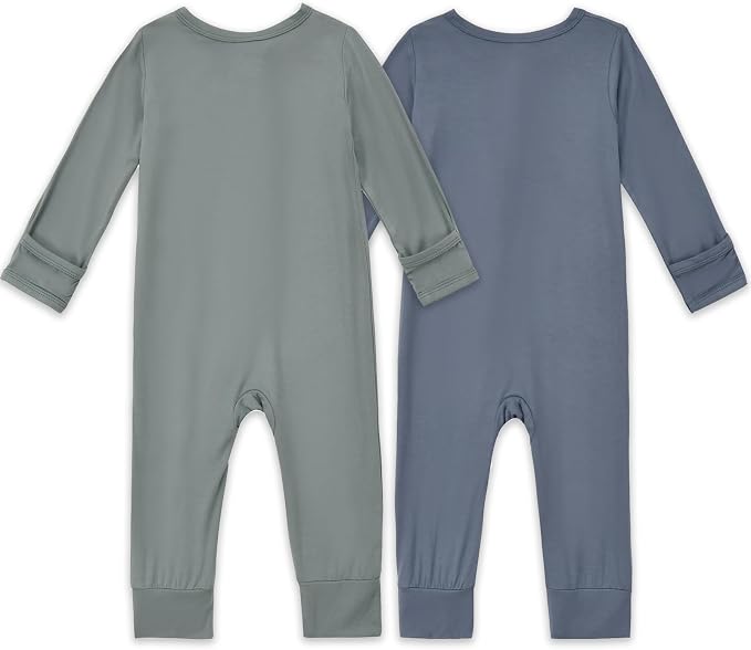 Aablexema Unisex Rayon of Bamboo Baby Footless Pajamas Romper - Image 4