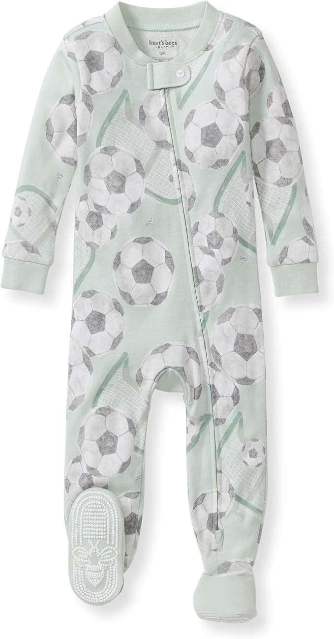 Burt's Bees Baby Boys Organic Cotton, Snug Fit Footed Sleeper Pajamas | by BurtsBeesBaby
