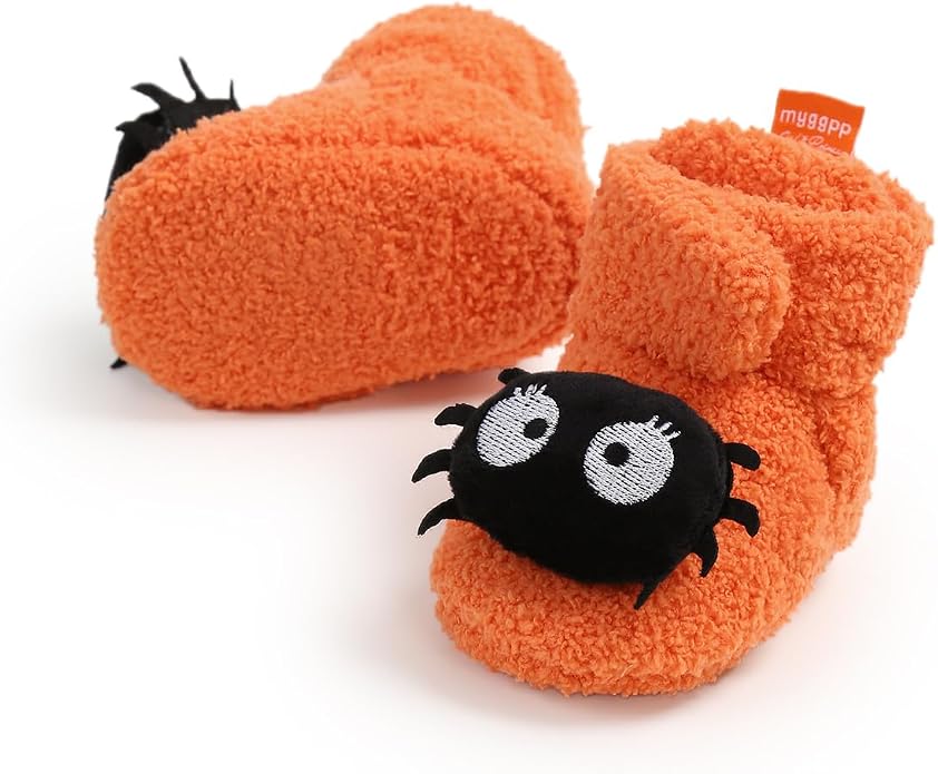 Ohwawadi Infant Baby Boys Girls Slippers Cozy Fleece Booties Soft Bottom Warm - Image 3