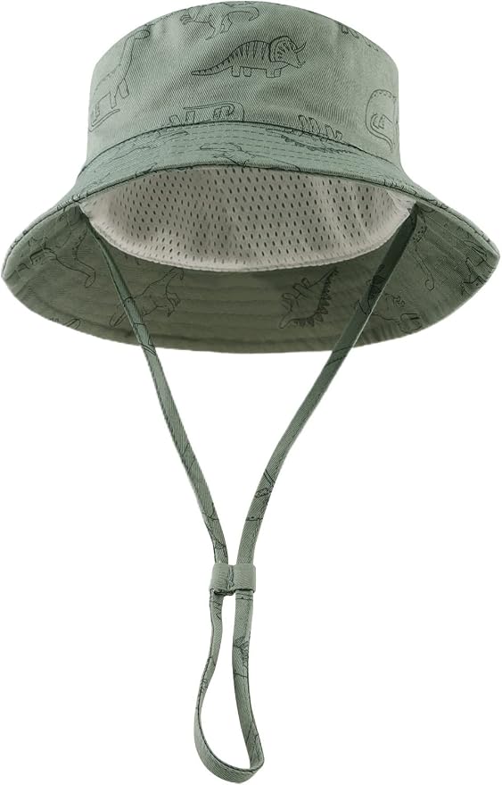 JANGANNSA Dinosaur Baby Boys Sun Hat Cotton Toddler Girls Bucket Hats Summer - Image 2