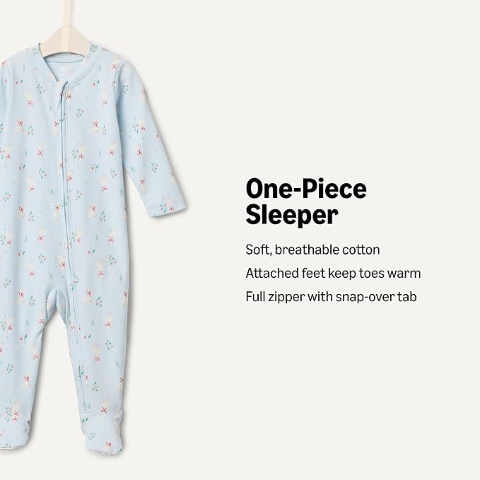 Amazon Essentials x Sofia Grainge Unisex Babies' Cotton Footed Sleep and Play - Image 2
