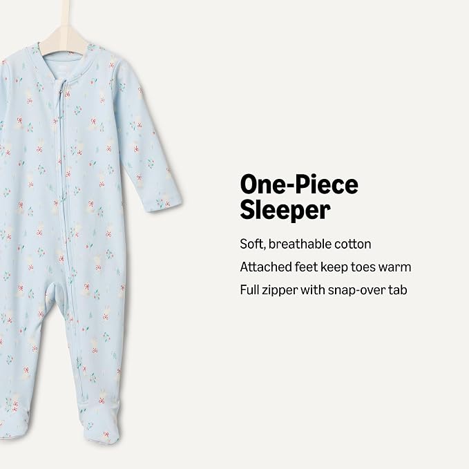 Amazon Essentials x Sofia Grainge Unisex Babies' Cotton Footed Sleep and Play - Image 2