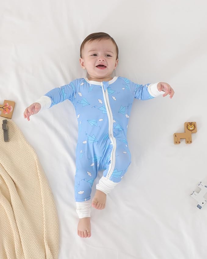 GUISBY Baby Footless Pajamas, Rayon of Bamboo, NB-2T | Rayon of bamboo softness - Image 4