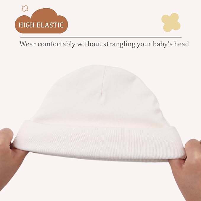 Bamery Cotton Baby Girl Hat Preemie Boys Beanie Newborn Hospital Hats Winter - Image 3