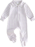 Seyurigaoka Newborn Baby Boy Girl Romper Long Sleeve Zipper Jumpsuit by SEYURIGAOKA