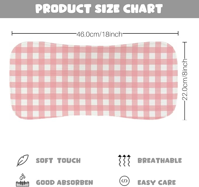 6 Pack Baby Burp Cloths for Girls, Soft Contoured Spit Up Cloths - Image 7