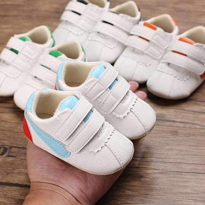 Clowora Baby Boys Girls Shoes Non-Slip Rubber Sole Sneakers Infant First Walking Toddler Crib Shoes Newborn Loafers Flats.