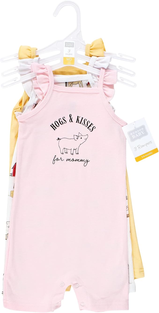 Hudson Baby Unisex Cotton Rompers - Image 2
