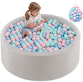 INFANS Foam Ball Pit for Toddlers with 200 Balls, 36"x 12" Large Round Ball Pool Playpen with Soft Memory Sponge Pad, BPA Free, Ideal Gift for Kids Babies Indoor Outdoor (Gray)