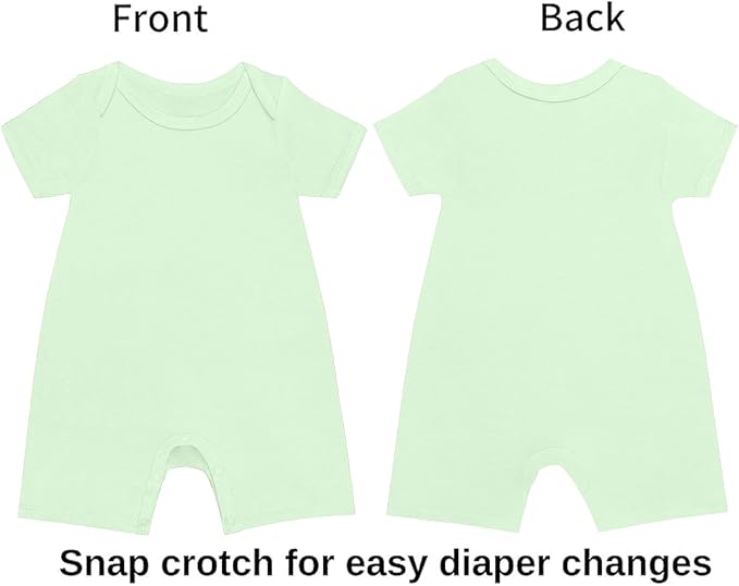 GUISBY Baby Rayon Romper Pajamas, 0-24M | Silky Soft Feel，Snap Closure，Footless - Image 3