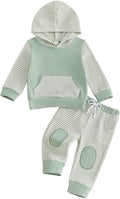 Infant Baby Boy Fall Winter Clothes Outfit Hooded Long Sweatshirt Pant Set by LIOMENGZI