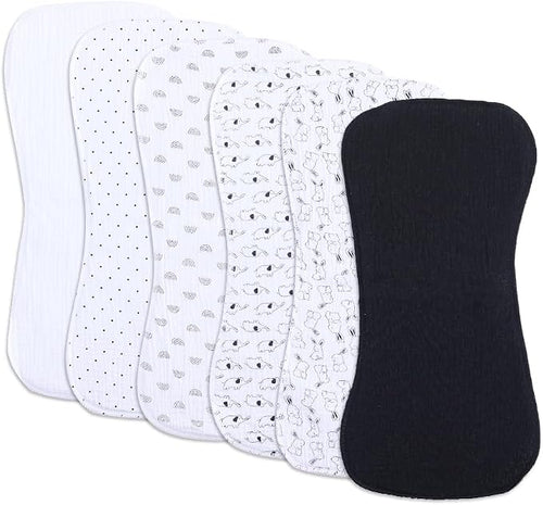 6 Pack Cotton Baby Burp Cloths Extra Absorbent Soft by Gelisite