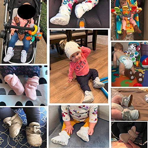 HsdsBebe Unisex Newborn Baby Cotton Booties Non-Slip Sole - Image 2