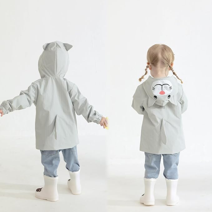 YOUNGER TREE Toddler Baby Boy Girl Duck Raincoat Cute Cartoon Hoodie Zipper - Image 4